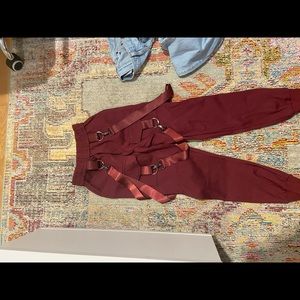 LF: carmar joggers with removable suspenders